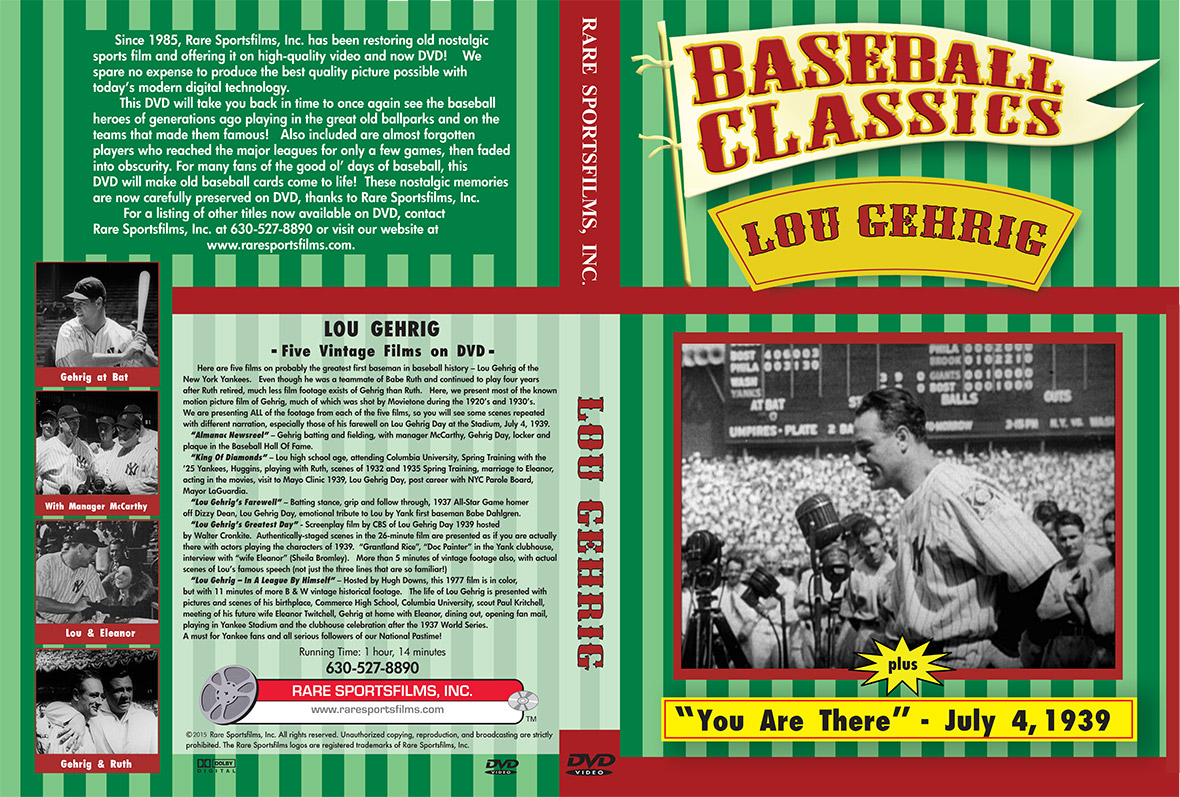 Exclusive  Lou Gehrig Day Film Reel (13+ Minutes) with Gehrig