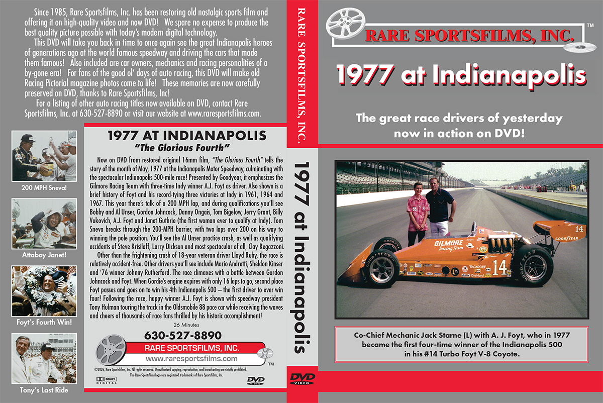 1977 Indianapolis 500 DVD Cover
